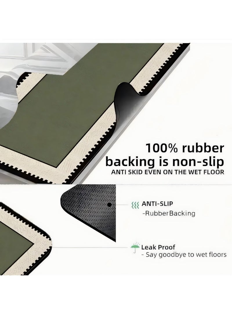 2 PCS Kitchen Mat, Water Absorbent and Quick Drying Kitchen Rugs, Non-slip Kitchen Carpets (40 * 60+40 * 120 cm) - Image 3